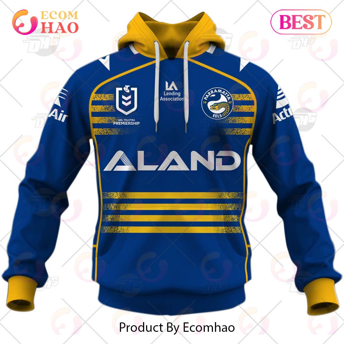 NRL Parramatta Eels 2023 Home Jersey – Personalize Your Own New & Retro Sports Jerseys 3D Hoodie