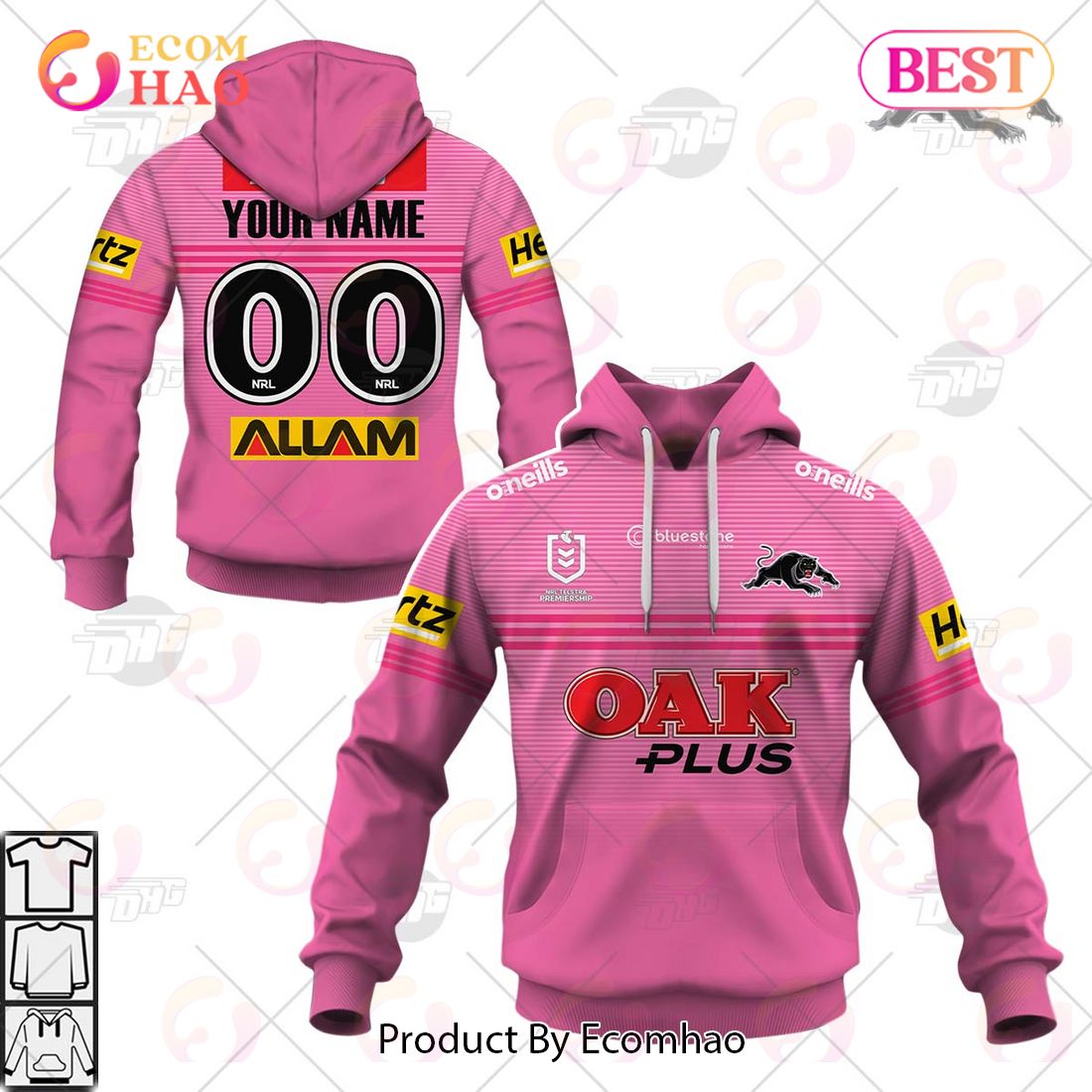 NRL Penrith Panthers 2023 Away Jersey – Personalize Your Own New & Retro Sports Jerseys 3D Hoodie