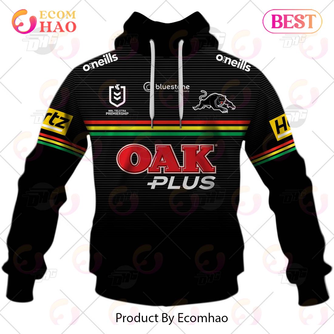 NRL Penrith Panthers 2023 Home Jersey – Personalize Your Own New & Retro Sports Jerseys 3D Hoodie