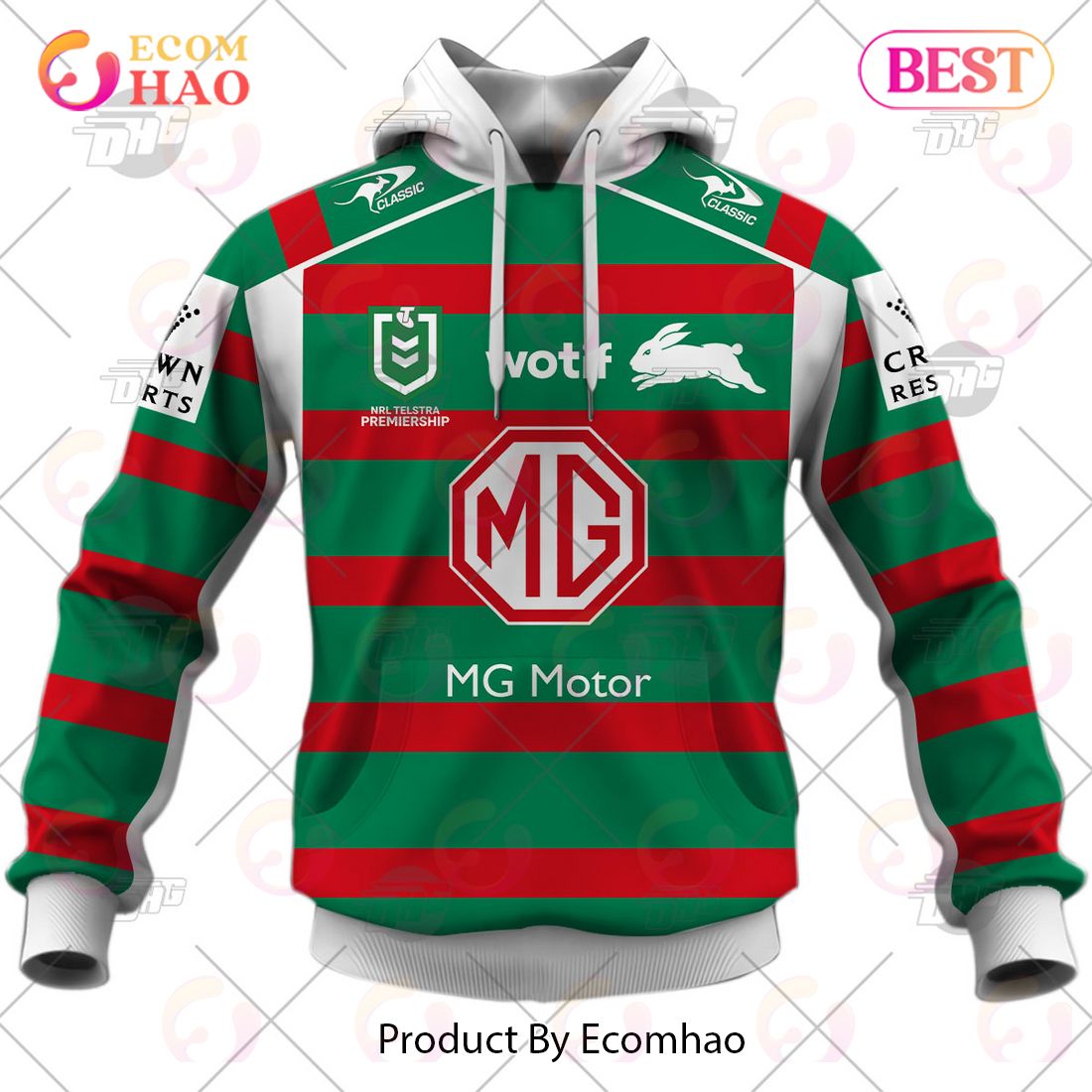 NRL South Sydney Rabbitohs 2023 Away Jersey – Personalize Your Own New & Retro Sports Jerseys 3D Hoodie