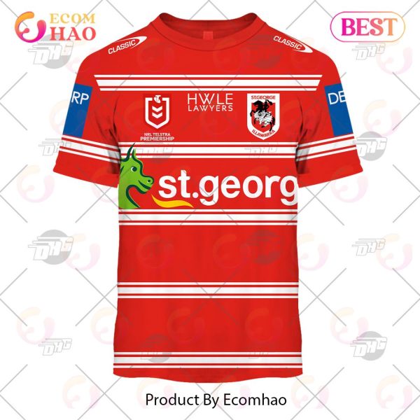 NRL St. George Illawarra Dragons 2023 Away Jersey – Personalize Your Own New & Retro Sports Jerseys 3D Hoodie