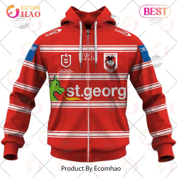 NRL St. George Illawarra Dragons 2023 Away Jersey – Personalize Your Own New & Retro Sports Jerseys 3D Hoodie