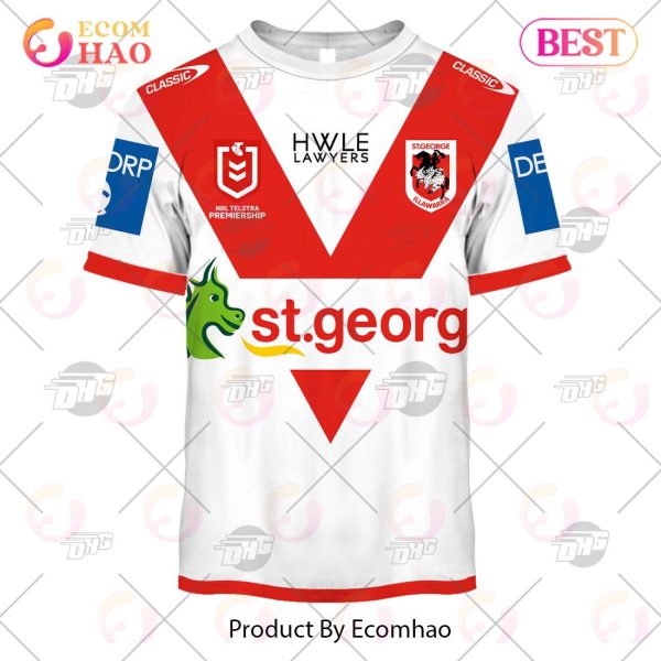 NRL St. George Illawarra Dragons 2023 Home Jersey – Personalize Your Own New & Retro Sports Jerseys 3D Hoodie