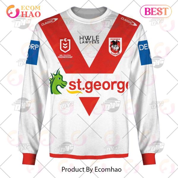 NRL St. George Illawarra Dragons 2023 Home Jersey – Personalize Your Own New & Retro Sports Jerseys 3D Hoodie