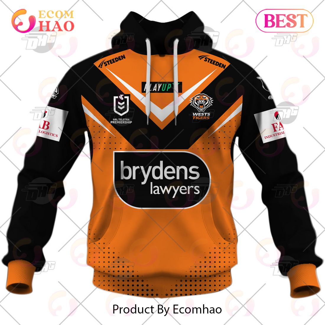 NRL Wests Tigers 2023 Away Jersey – Personalize Your Own New & Retro Sports Jerseys 3D Hoodie