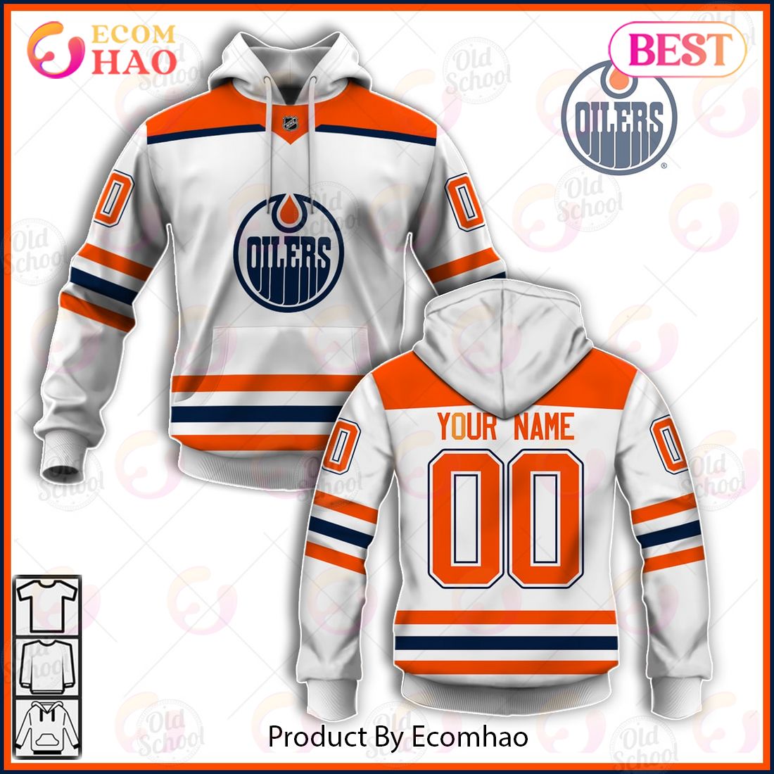 Edmonton Oilers Reverse Retro Kits 2022 Personalized Hoodie in