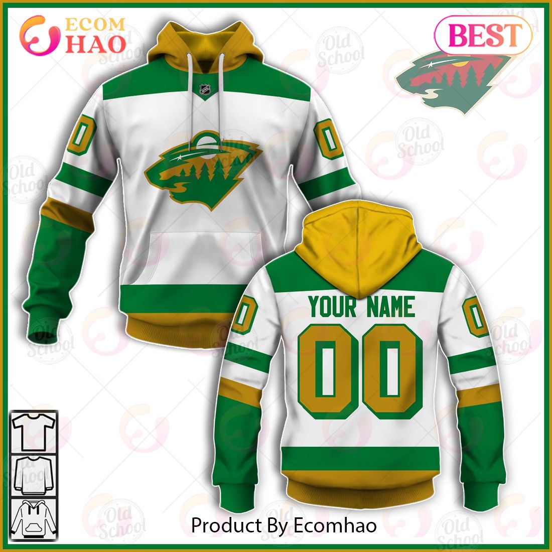 NHL Minnesota Wild Reverse Retro Alternate Jersey – Personalize Your Own New & Retro Sports Jerseys 3D Hoodie