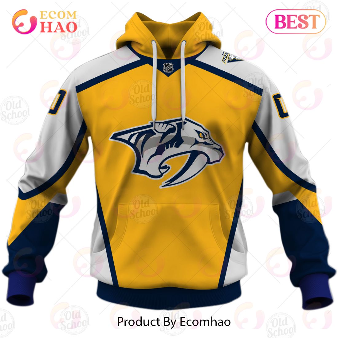 NHL Nashville Predators Reverse Retro Alternate Jersey – Personalize Your Own New & Retro Sports Jerseys 3D Hoodie