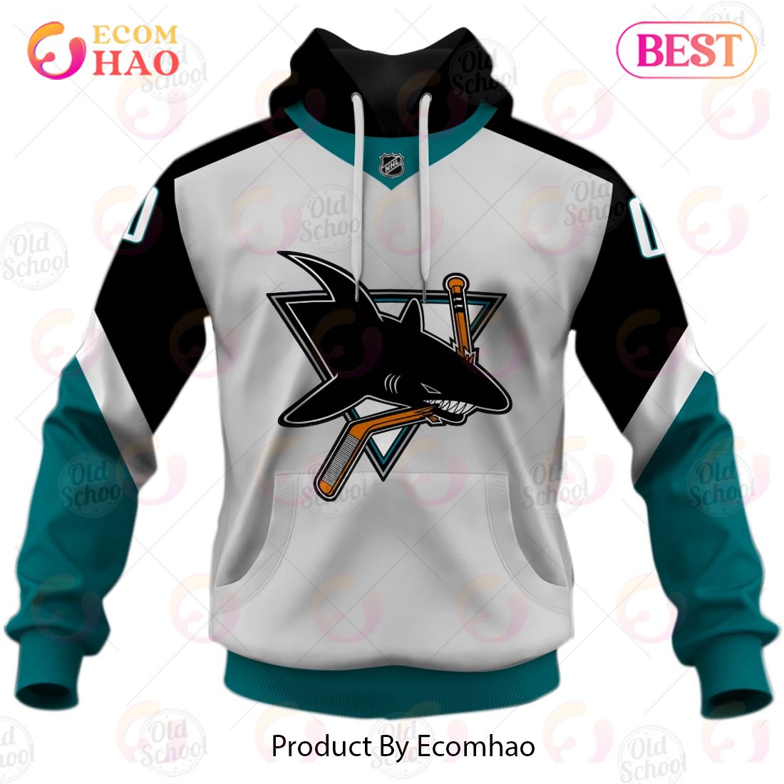 NHL San Jose Sharks Reverse Retro Alternate Jersey – Personalize Your Own New & Retro Sports Jerseys 3D Hoodie