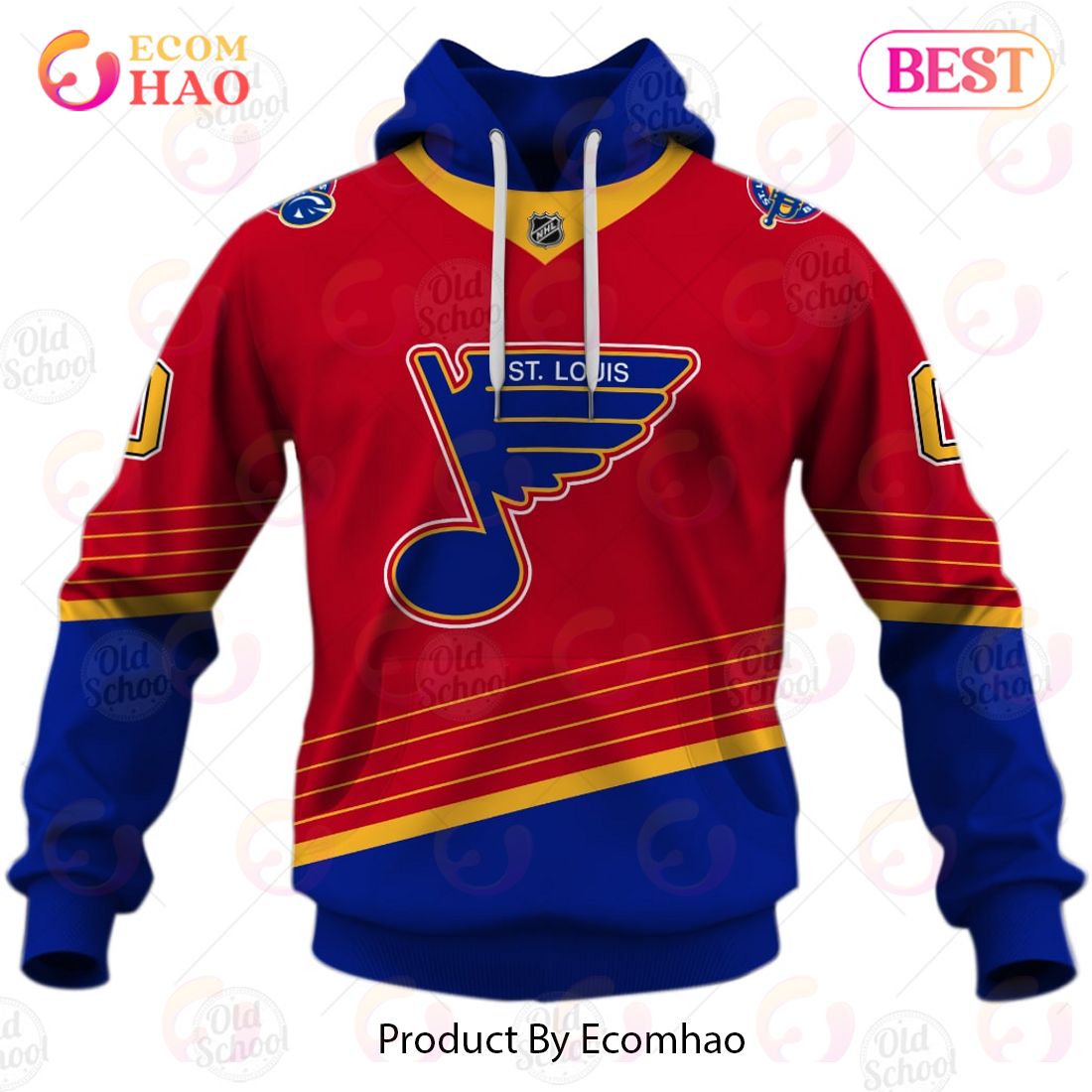 NHL St. Louis Blues Reverse Retro Alternate Jersey – Personalize Your Own New & Retro Sports Jerseys 3D Hoodie