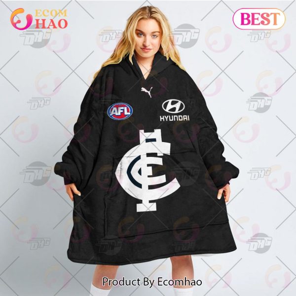 AFL Jersey Carlton Football Club Oodie Blanket Hoodie Snuggie Hoodies – Personalize Your Own New & Retro Sports Jerseys