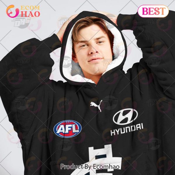 AFL Jersey Carlton Football Club Oodie Blanket Hoodie Snuggie Hoodies – Personalize Your Own New & Retro Sports Jerseys