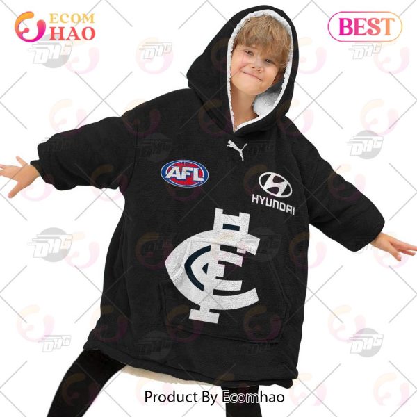 AFL Jersey Carlton Football Club Oodie Blanket Hoodie Snuggie Hoodies – Personalize Your Own New & Retro Sports Jerseys