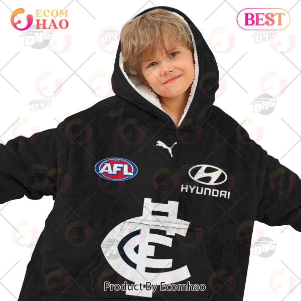 AFL Jersey Carlton Football Club Oodie Blanket Hoodie Snuggie Hoodies – Personalize Your Own New & Retro Sports Jerseys