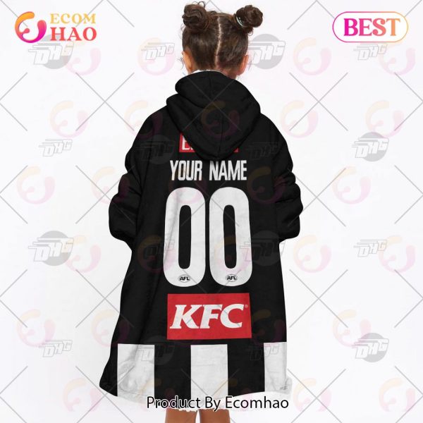 AFL Jersey Collingwood Football Club Oodie Blanket Hoodie Snuggie Hoodies – Personalize Your Own New & Retro Sports Jerseys