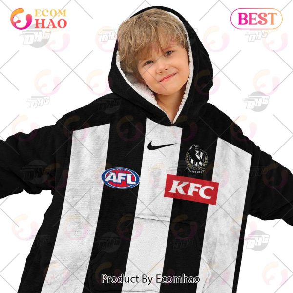 AFL Jersey Collingwood Football Club Oodie Blanket Hoodie Snuggie Hoodies – Personalize Your Own New & Retro Sports Jerseys