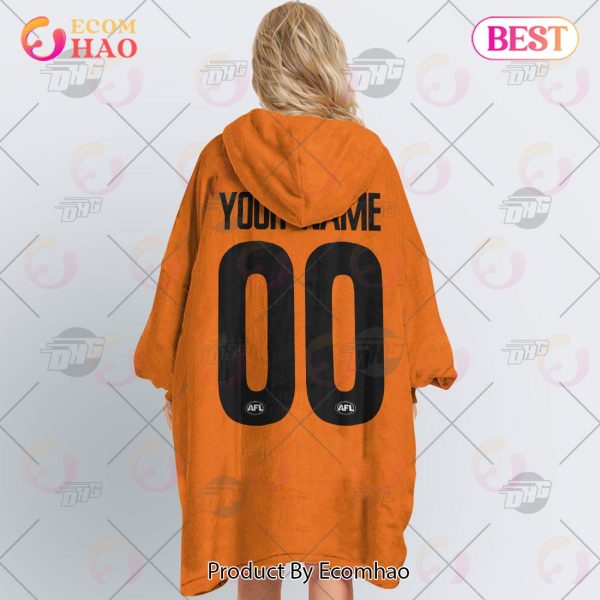 AFL Jersey Greater Western Sydney Giants Oodie Blanket Hoodie Snuggie Hoodies – Personalize Your Own New & Retro Sports Jerseys