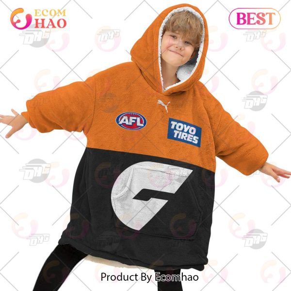 AFL Jersey Greater Western Sydney Giants Oodie Blanket Hoodie Snuggie Hoodies – Personalize Your Own New & Retro Sports Jerseys