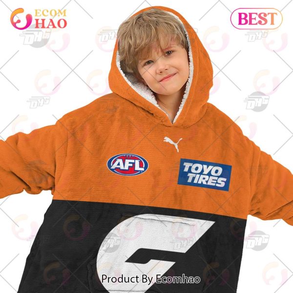 AFL Jersey Greater Western Sydney Giants Oodie Blanket Hoodie Snuggie Hoodies – Personalize Your Own New & Retro Sports Jerseys