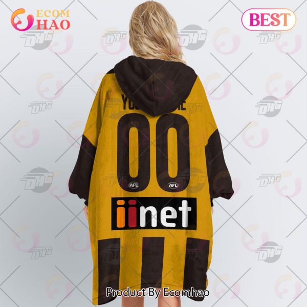 AFL Jersey Hawthorn Football Club Oodie Blanket Hoodie Snuggie Hoodies – Personalize Your Own New & Retro Sports Jerseys