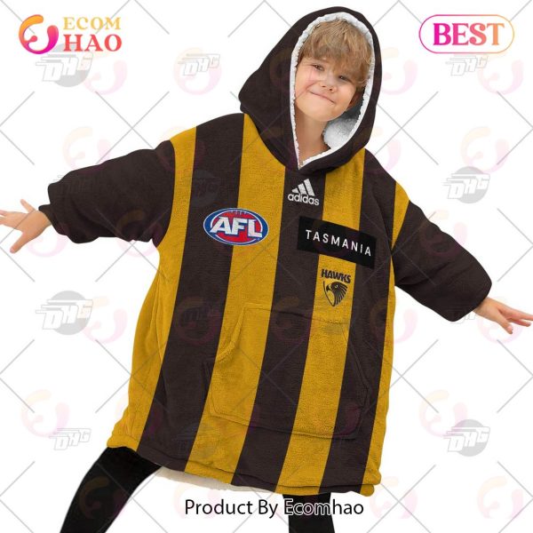 AFL Jersey Hawthorn Football Club Oodie Blanket Hoodie Snuggie Hoodies – Personalize Your Own New & Retro Sports Jerseys