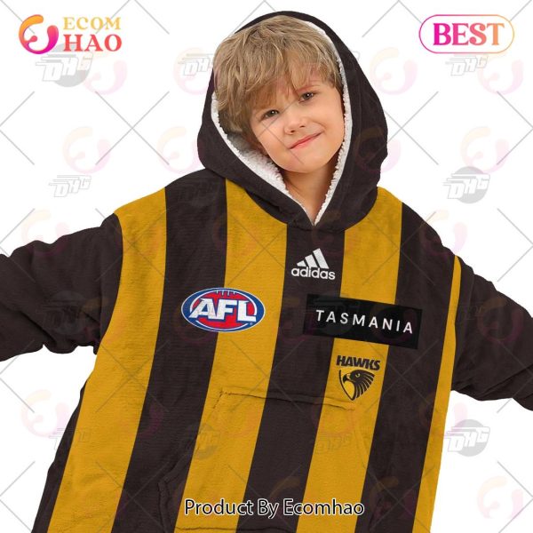 AFL Jersey Hawthorn Football Club Oodie Blanket Hoodie Snuggie Hoodies – Personalize Your Own New & Retro Sports Jerseys
