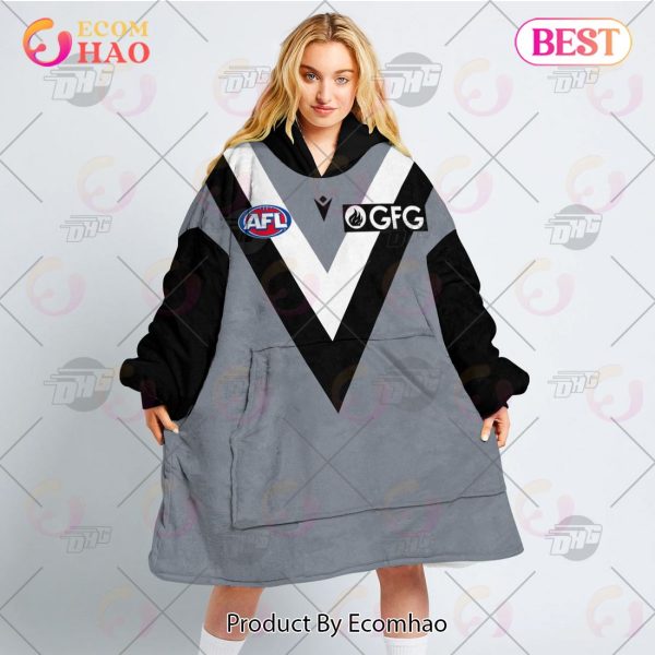 AFL Jersey Port Adelaide Football Club Oodie Blanket Hoodie Snuggie Hoodies – Personalize Your Own New & Retro Sports Jerseys