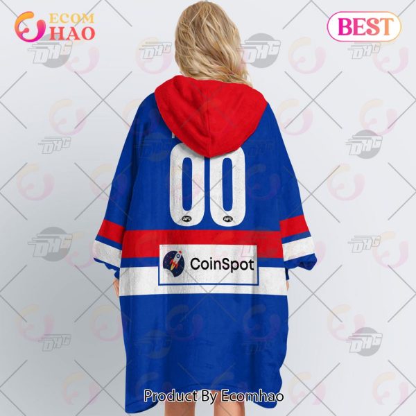 AFL Jersey Western Bulldogs Oodie Blanket Hoodie Snuggie Hoodies – Personalize Your Own New & Retro Sports Jerseys
