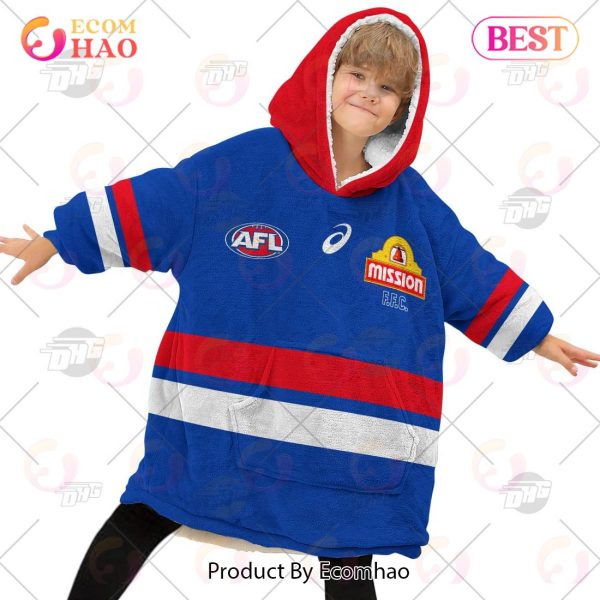 AFL Jersey Western Bulldogs Oodie Blanket Hoodie Snuggie Hoodies – Personalize Your Own New & Retro Sports Jerseys