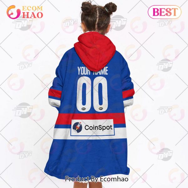AFL Jersey Western Bulldogs Oodie Blanket Hoodie Snuggie Hoodies – Personalize Your Own New & Retro Sports Jerseys