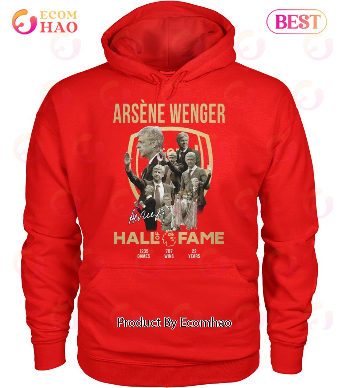 Arsene Wenger Hall Of Fame Signautre T-Shirt