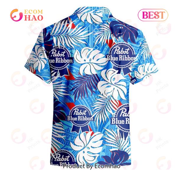 Pabst Blue Ribbon Tattoo Hawaiian Shirt & Shorts