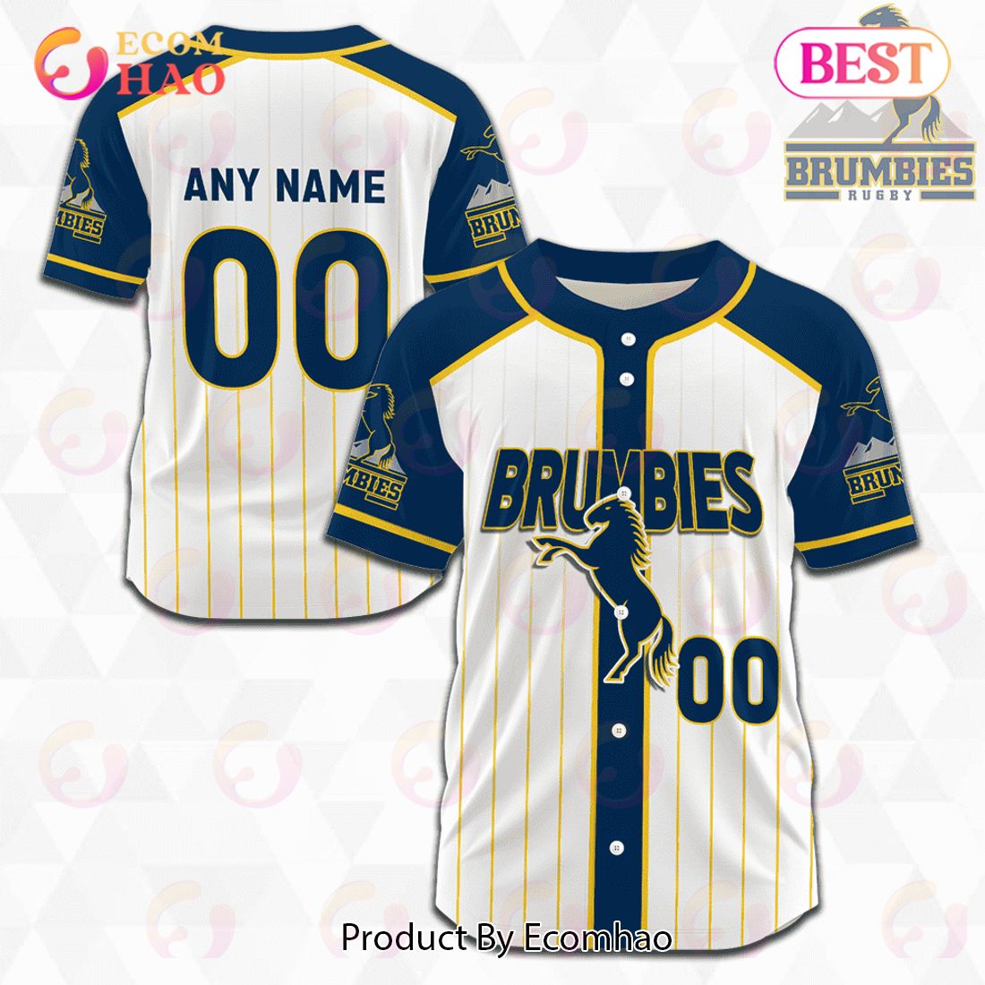 ACT Brumbies Super Rugby Baseball Jerseys 2023