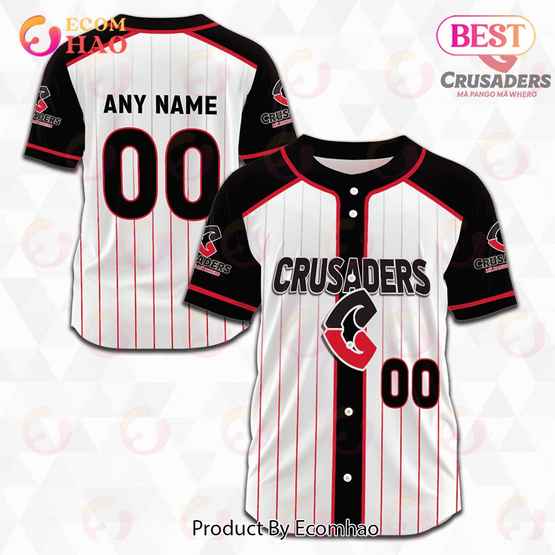 Crusaders Super Rugby Baseball Jerseys 2023