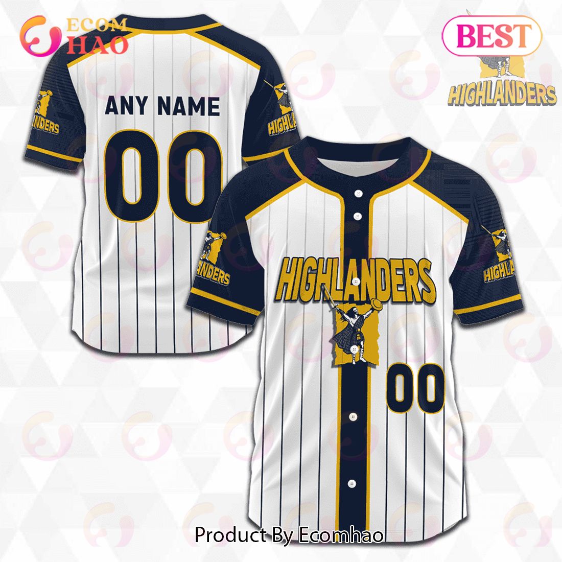 Highlanders Super Rugby Baseball Jerseys 2023