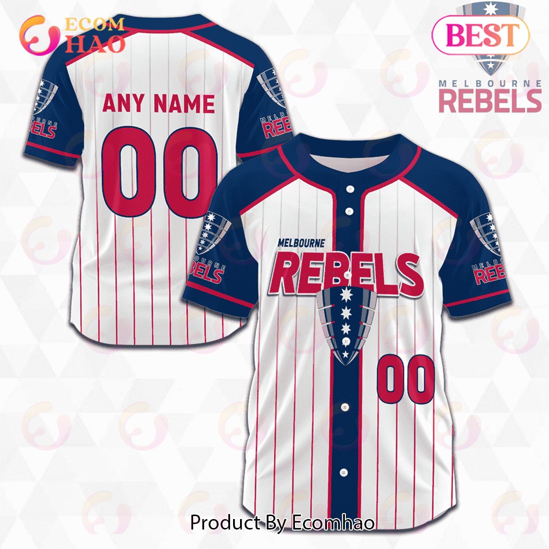 Melbourne Rebels Super Rugby Baseball Jerseys 2023