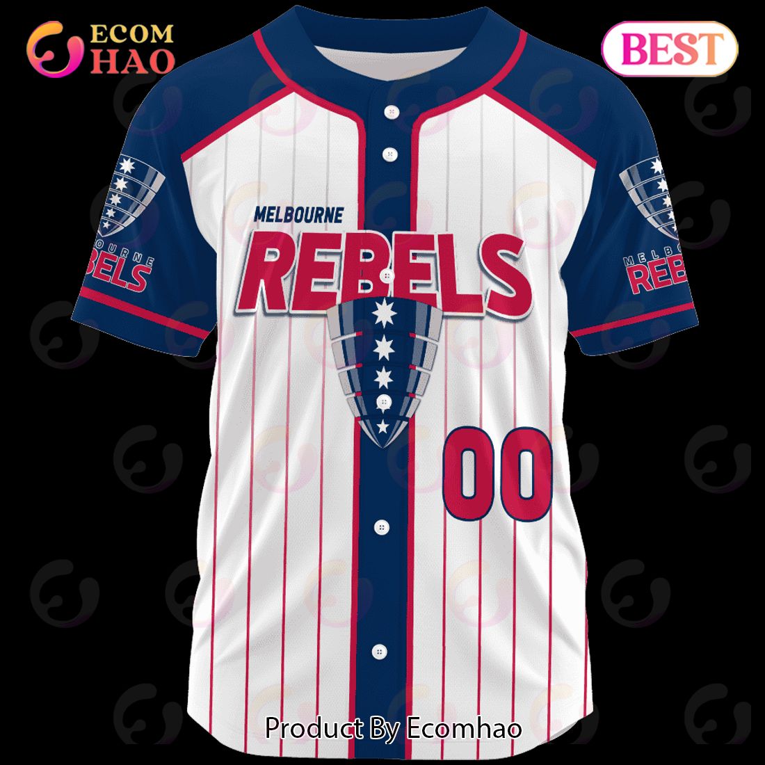 Melbourne Rebels Super Rugby Baseball Jerseys 2023