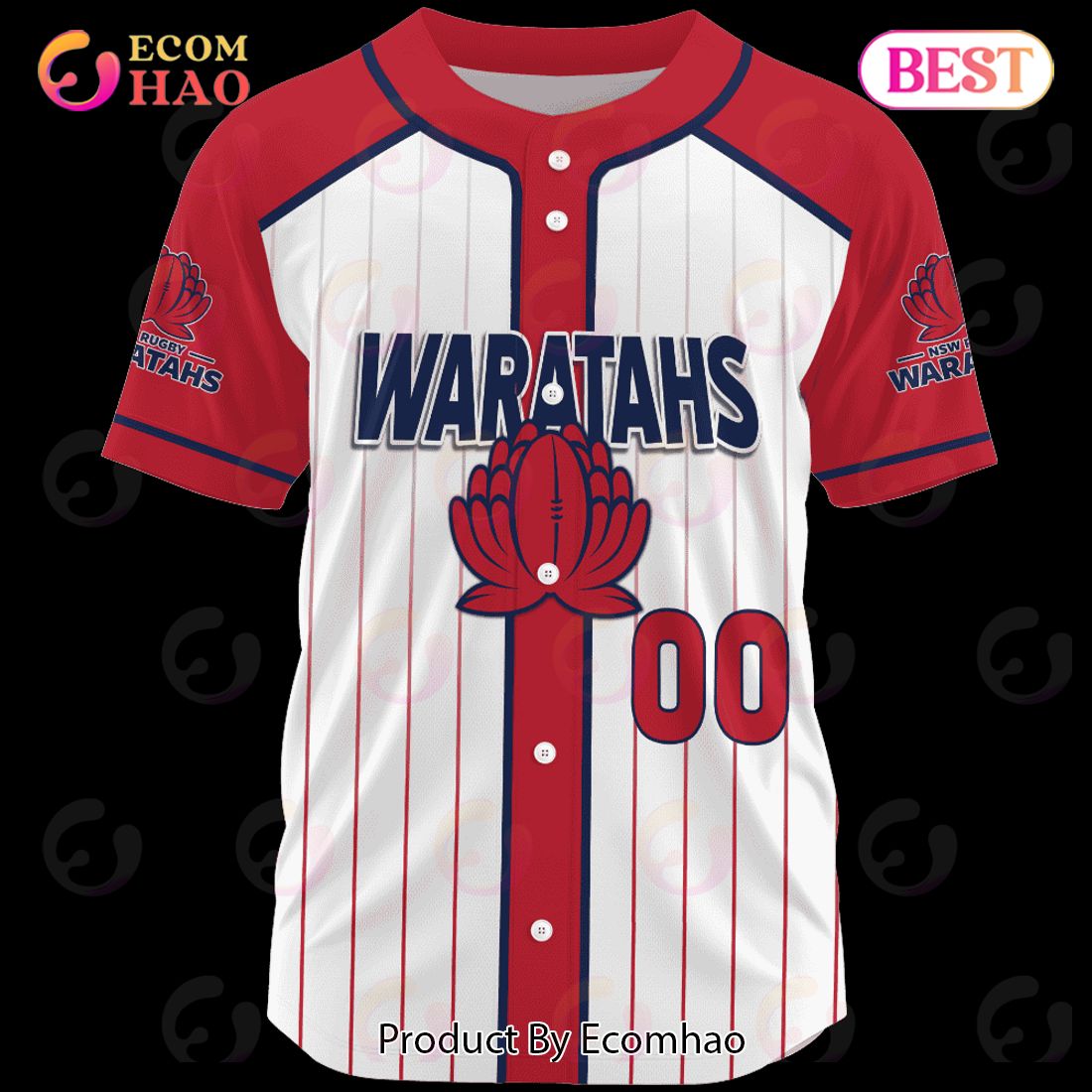 New South Wales Waratahs Super Rugby Baseball Jerseys 2023