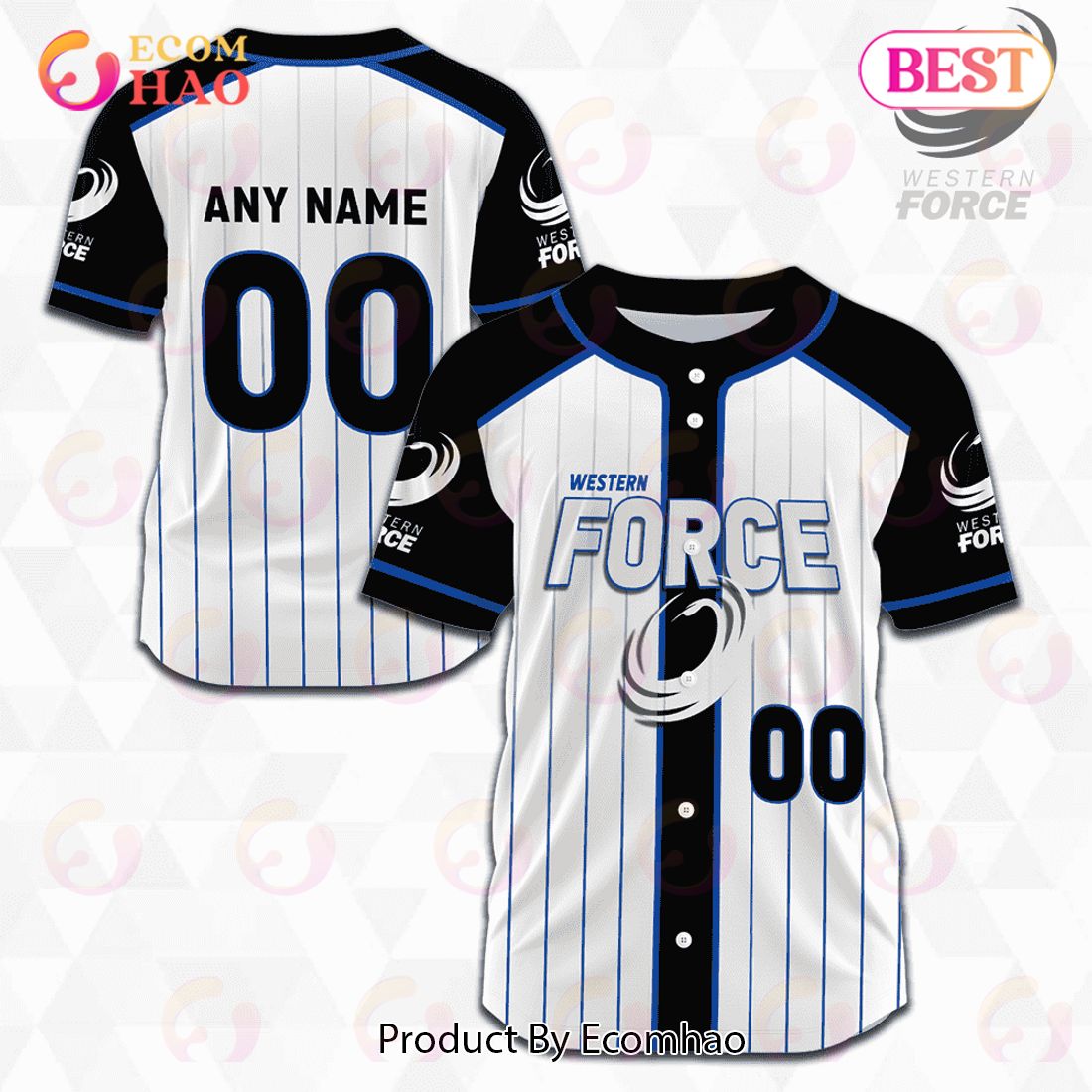 Western Force Super Rugby Baseball Jerseys 2023