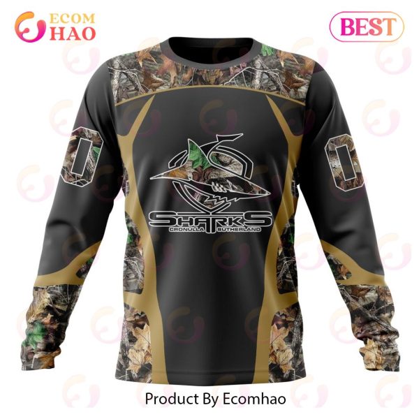NRL Cronulla-Sutherland Sharks Special Camo Hunting Design 3D Hoodie