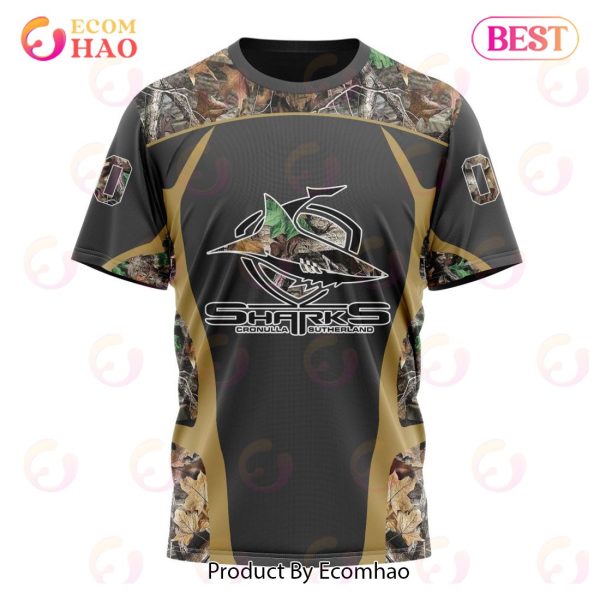 NRL Cronulla-Sutherland Sharks Special Camo Hunting Design 3D Hoodie