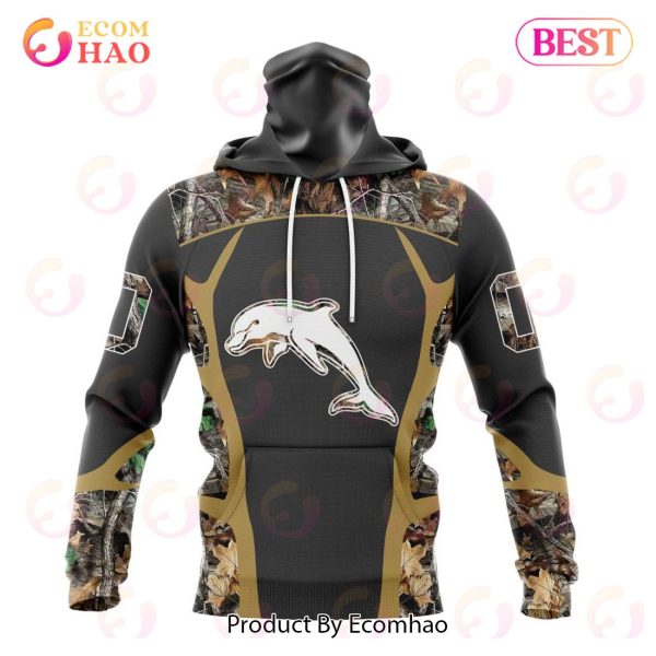 NRL Dolphins Special Camo Hunting Design 3D Hoodie