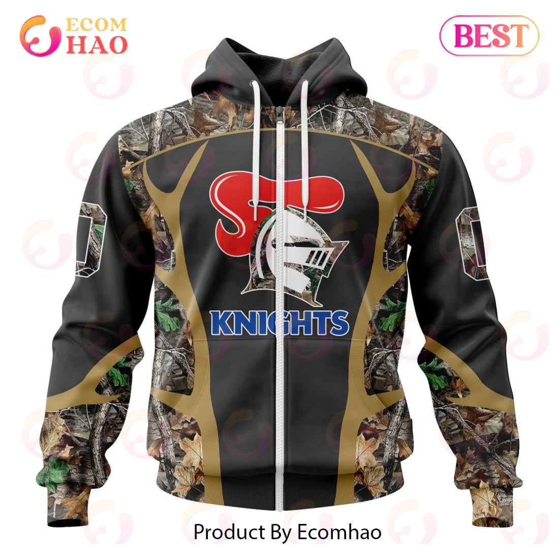 NRL Newcastle Knights Special Camo Hunting Design 3D Hoodie