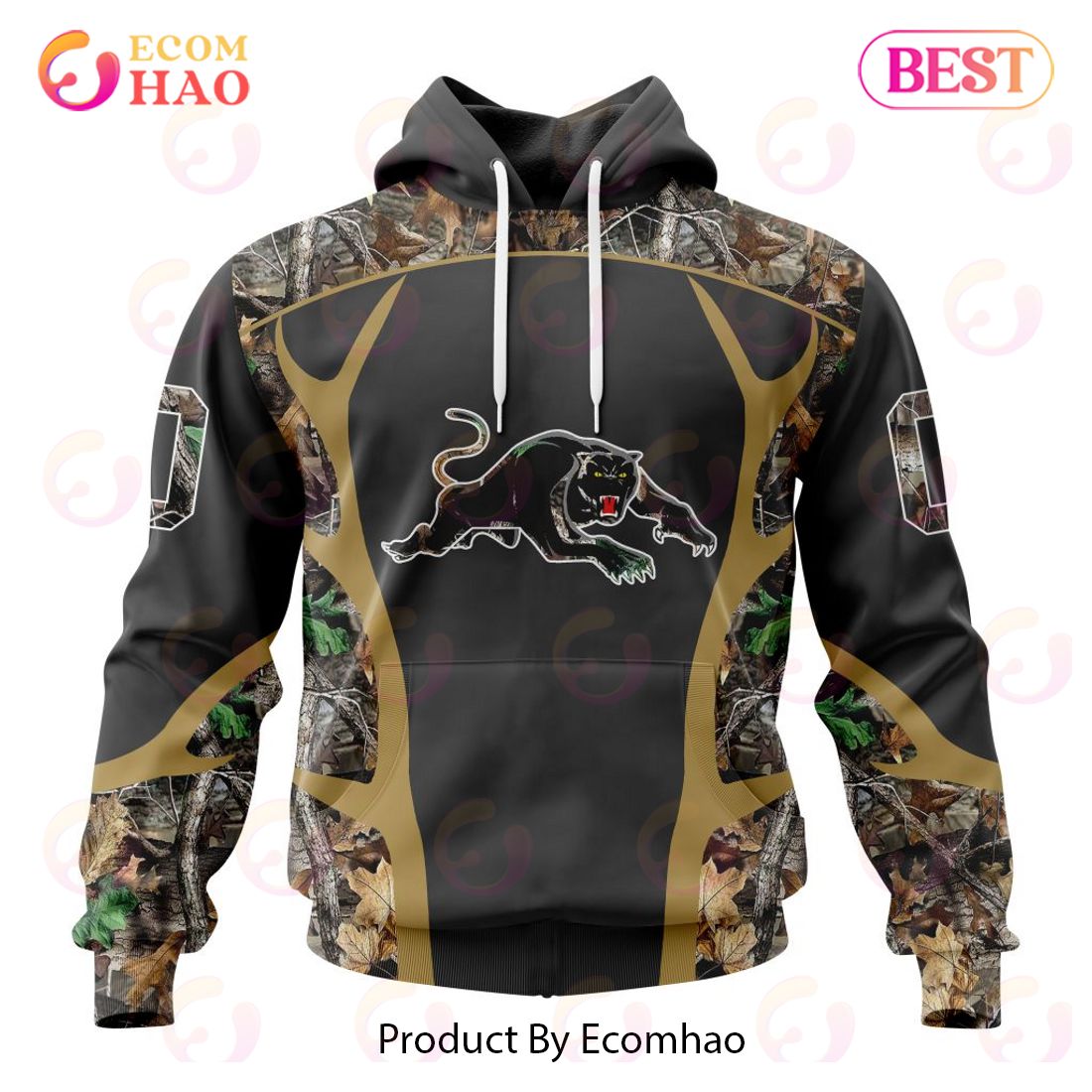 NRL Penrith Panthers Special Camo Hunting Design 3D Hoodie