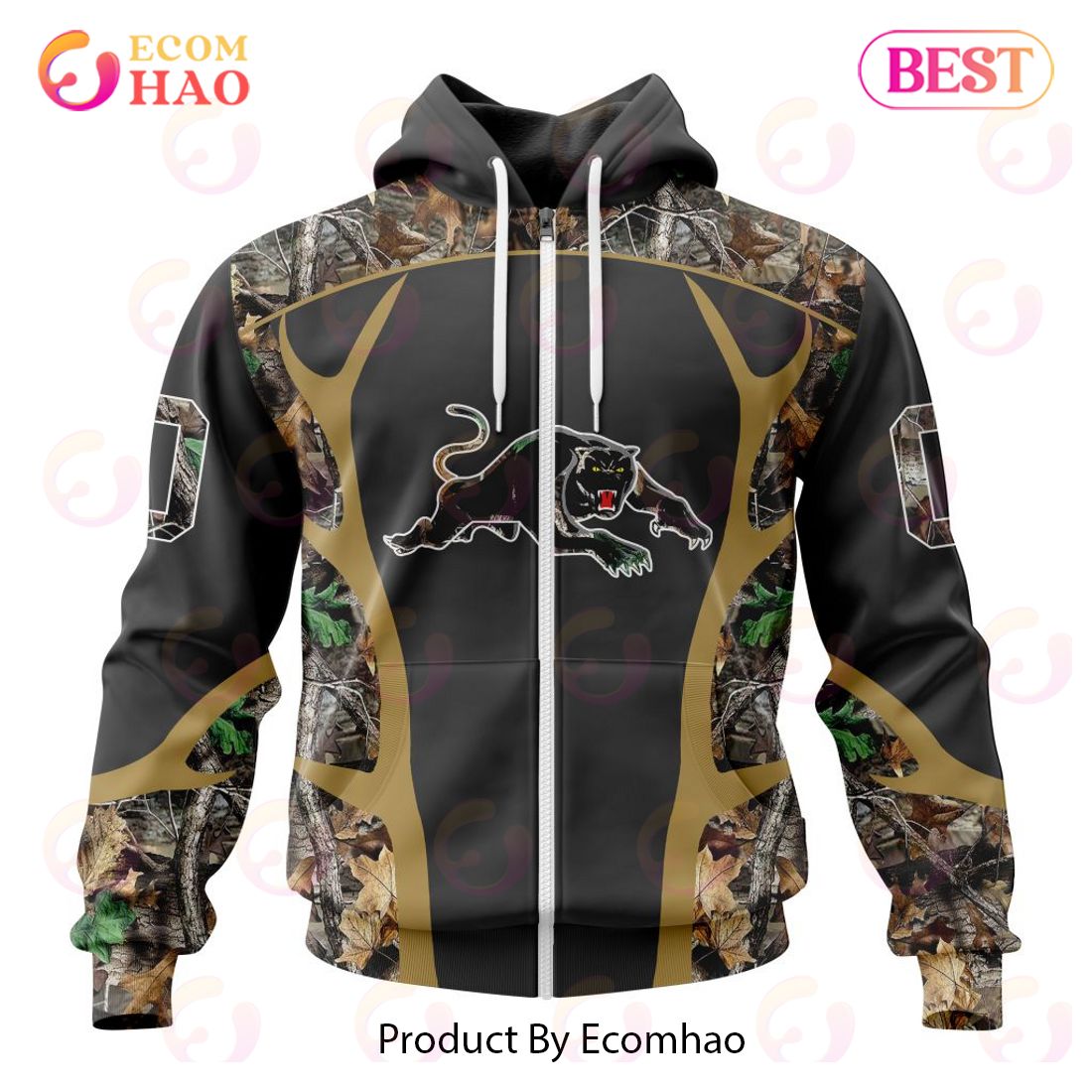 NRL Penrith Panthers Special Camo Hunting Design 3D Hoodie