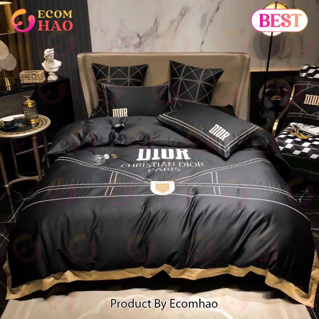 Christian Dior Printed Bedding Sets Quilt Sets Duvet Cover Luxury Brand Bedding Decor