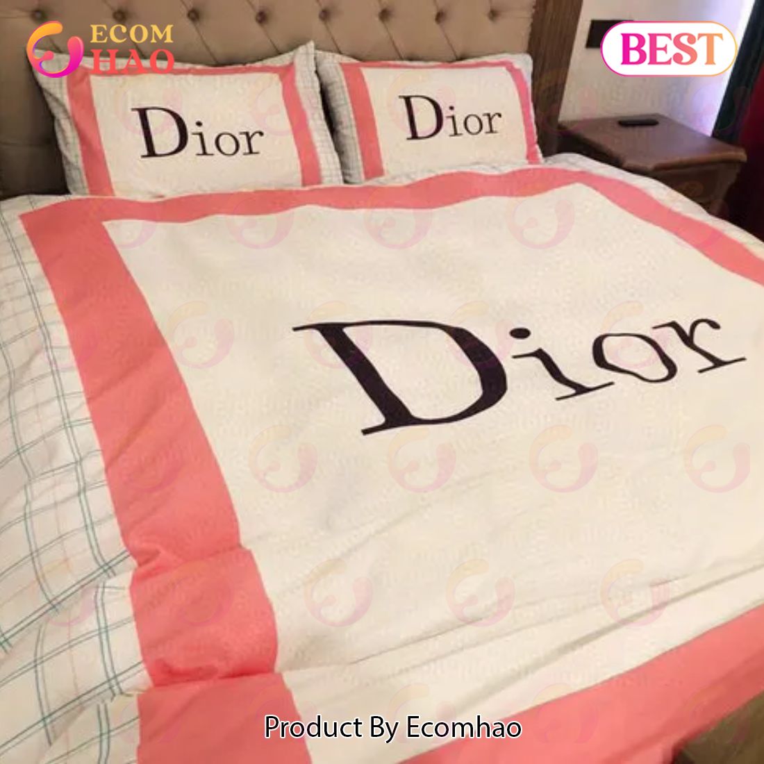 Dior Black Fashion Luxury Brand Premium Bedding Set Bedroom Decor Thanksgiving Decorations For Home 01 Best Luxury Bed Sets Gift