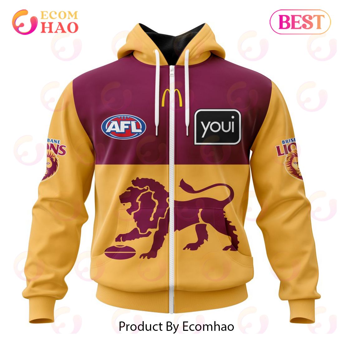 AFL Brisbane Lions Clash Kits 2023 3D Hoodie