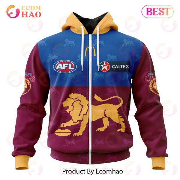 AFL Brisbane Lions Home Kits 2023 3D Hoodie