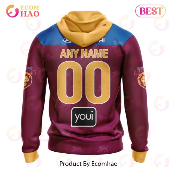 AFL Brisbane Lions Home Kits 2023 3D Hoodie